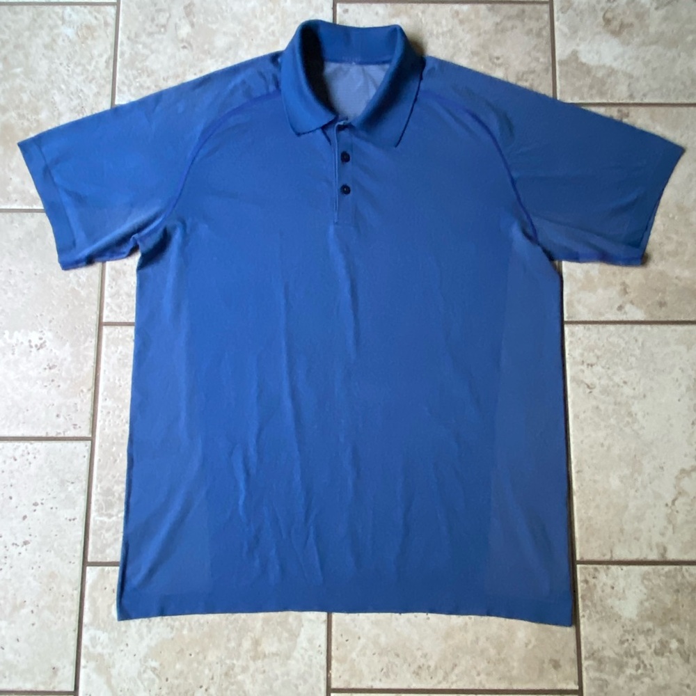 Lululemon Men's Metal Vent Tech Polo  XL, Blue, Lightweight, Athletic